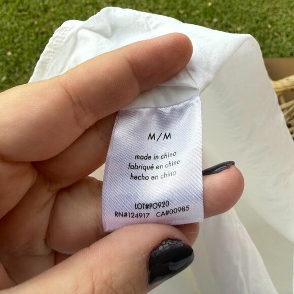 WEWOREWHAT Puff Sleeve Eyelet Mini Dress (Size M) - Picture 5 of 5